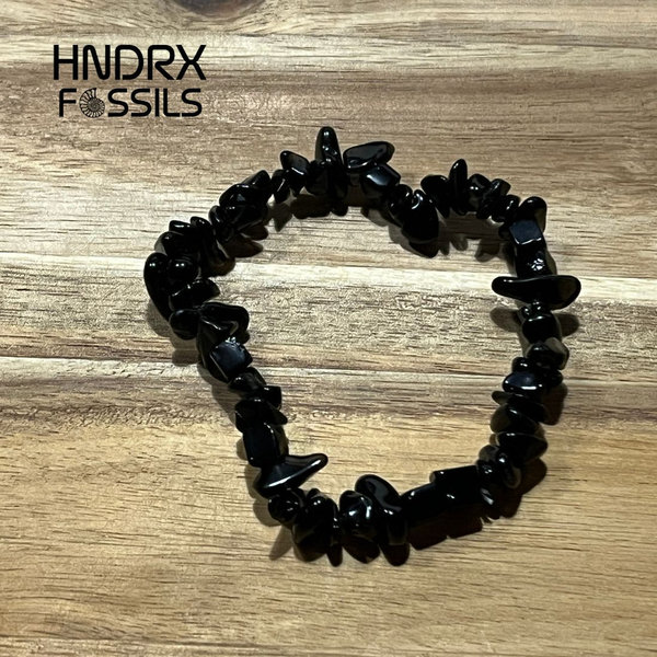 Zwarte Obsidiaan split armband